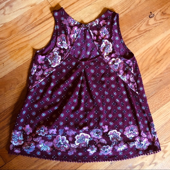 Xhilaration | Floral Boho Top Keyhole Back - Picture 4 of 6